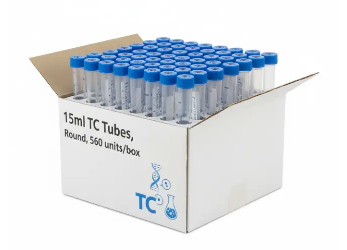 15ml TC Tubes, Round, 560 units/box